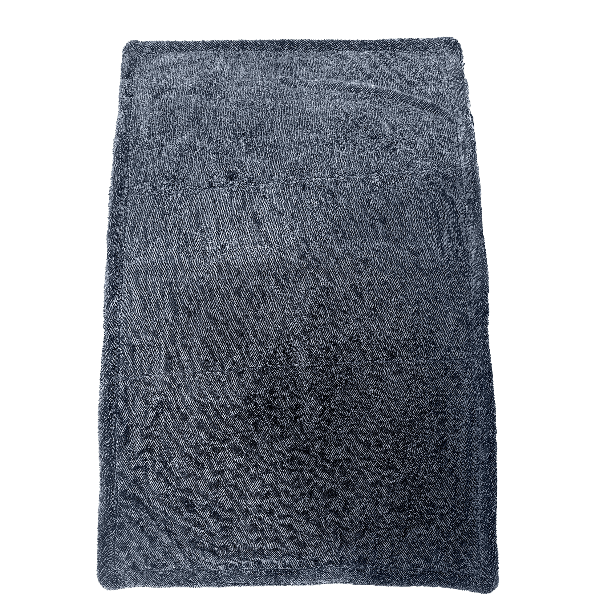 BlackFiber 1200 GSM twisted-loop microfiber car drying towel, folded flat